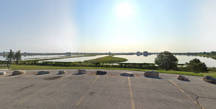 Midland Nuclear Power Plant (Cancelled) - Plant In Distance From Overlook Park